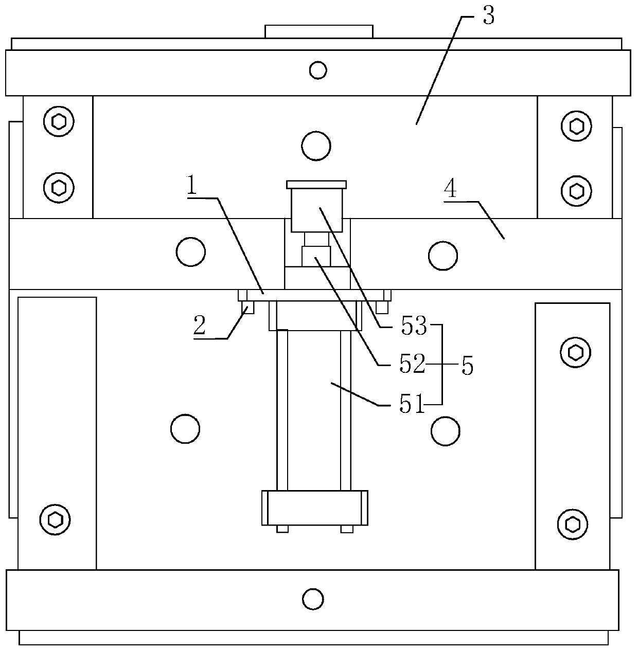 Inverted precision plastic mold and assembling method of mold oil cylinder