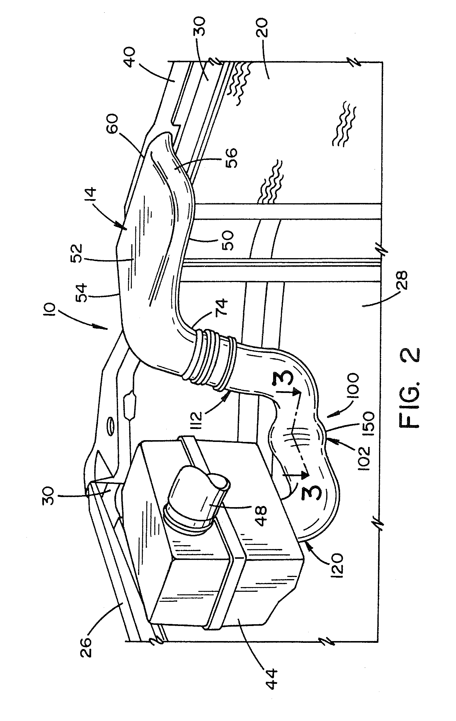 Intake system for a vehicle