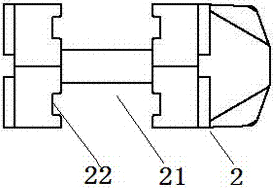 Nail head device and box nailer for corrugated cardboard stapling