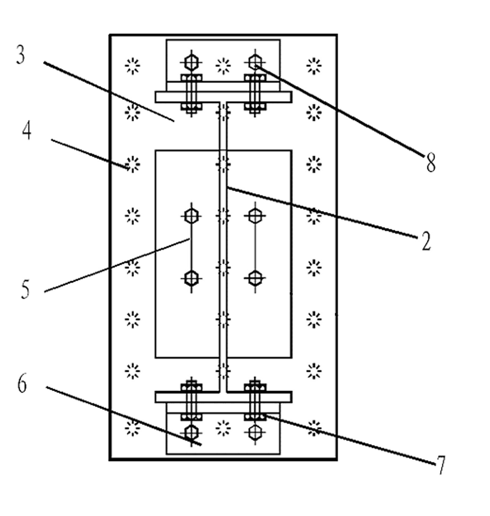 Steel beam and concrete wall semi-rigid full-bolted-connection joint