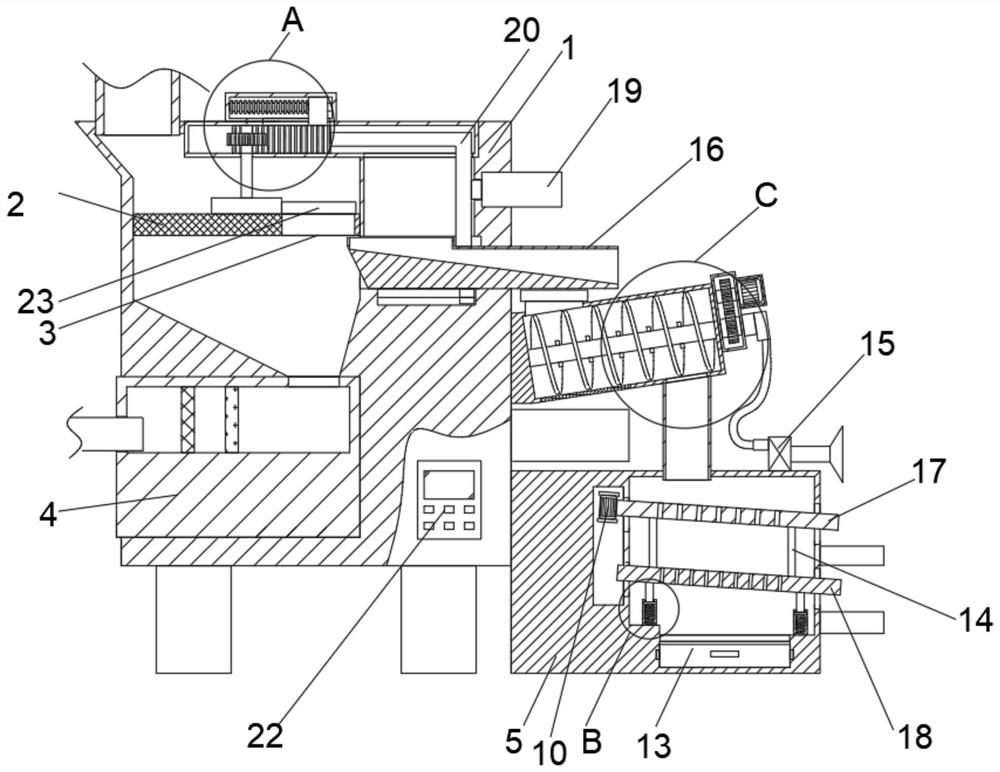 Filtering device for high-pressure jet descaling and use method thereof