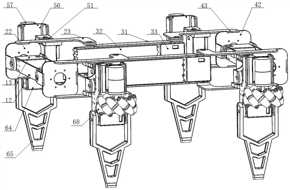 Novel metamorphic eight-rod foldable wheel-leg robot