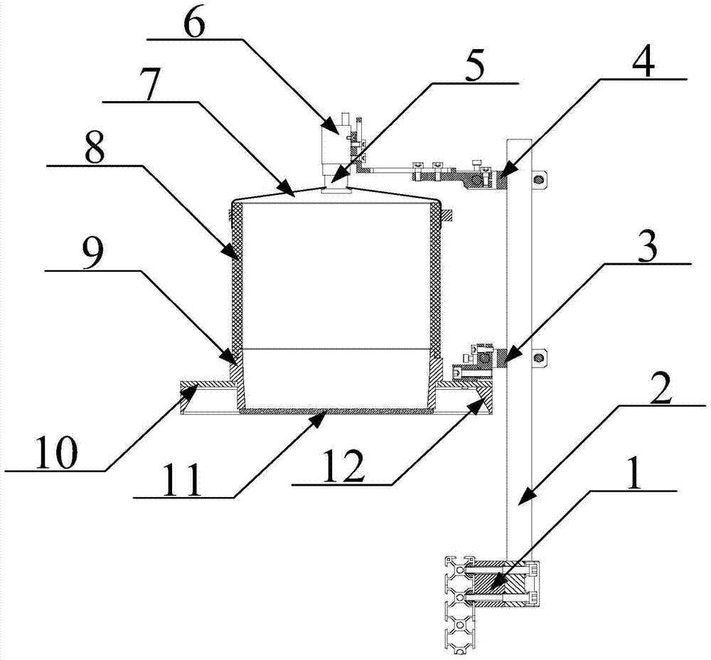 Imaging detection device based on cup and bucket detection machine