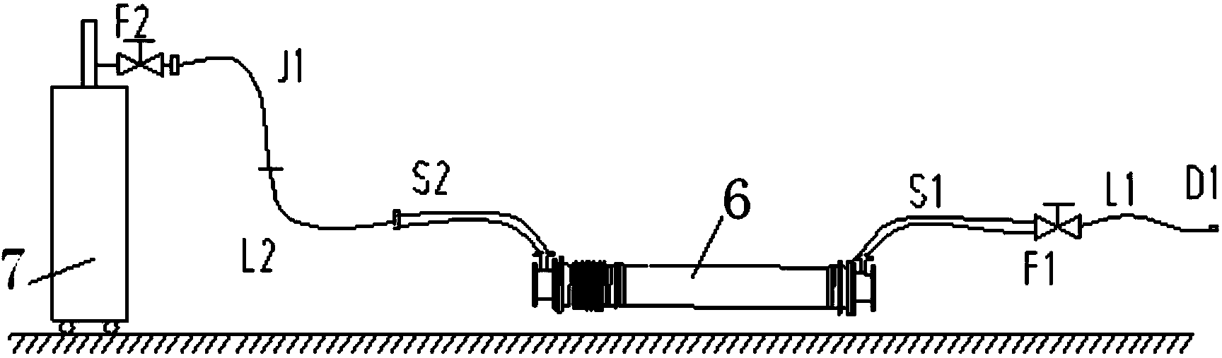 Low-temperature pipeline high-pressure burst testing device