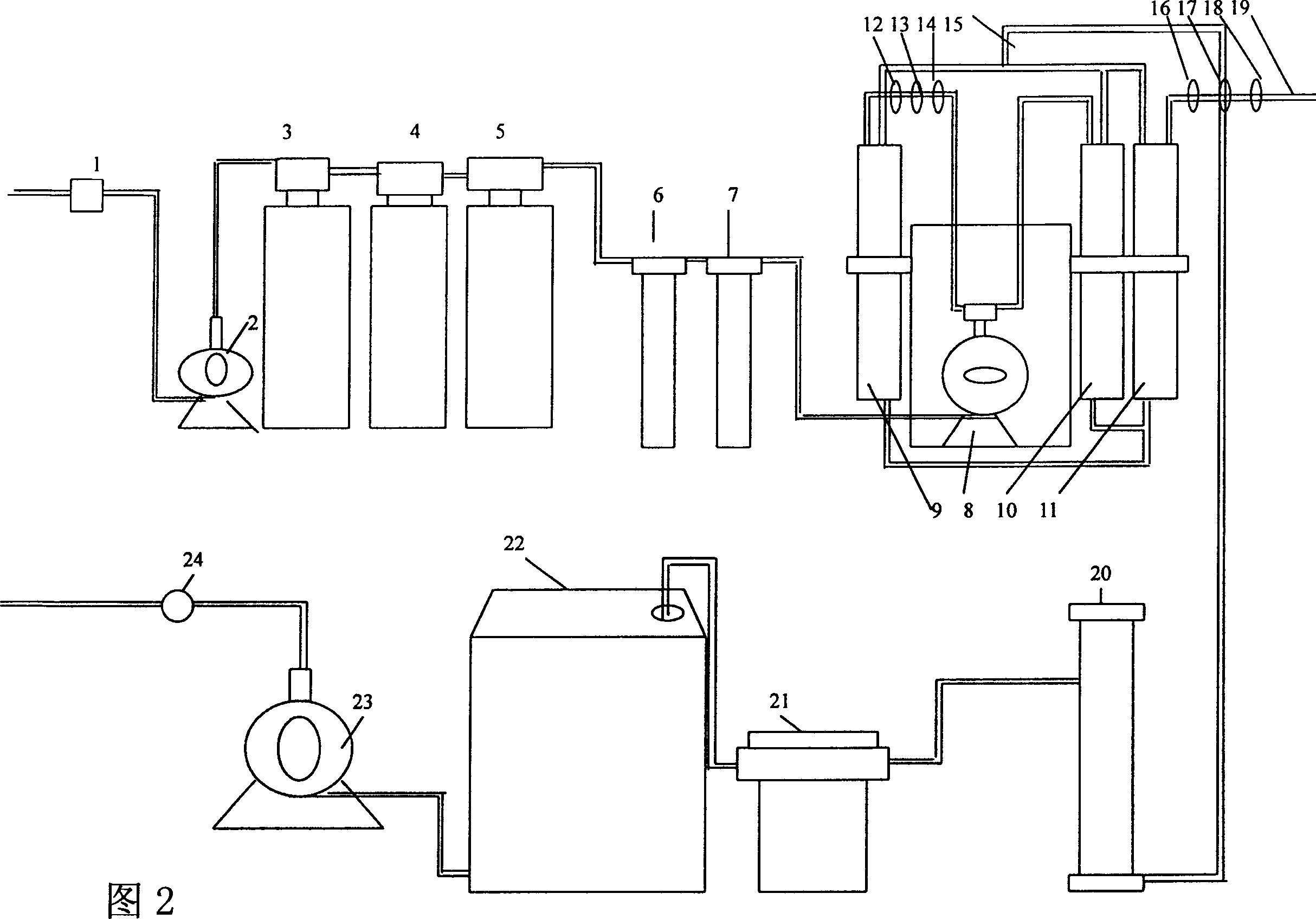 Production process and system of piped drinking water