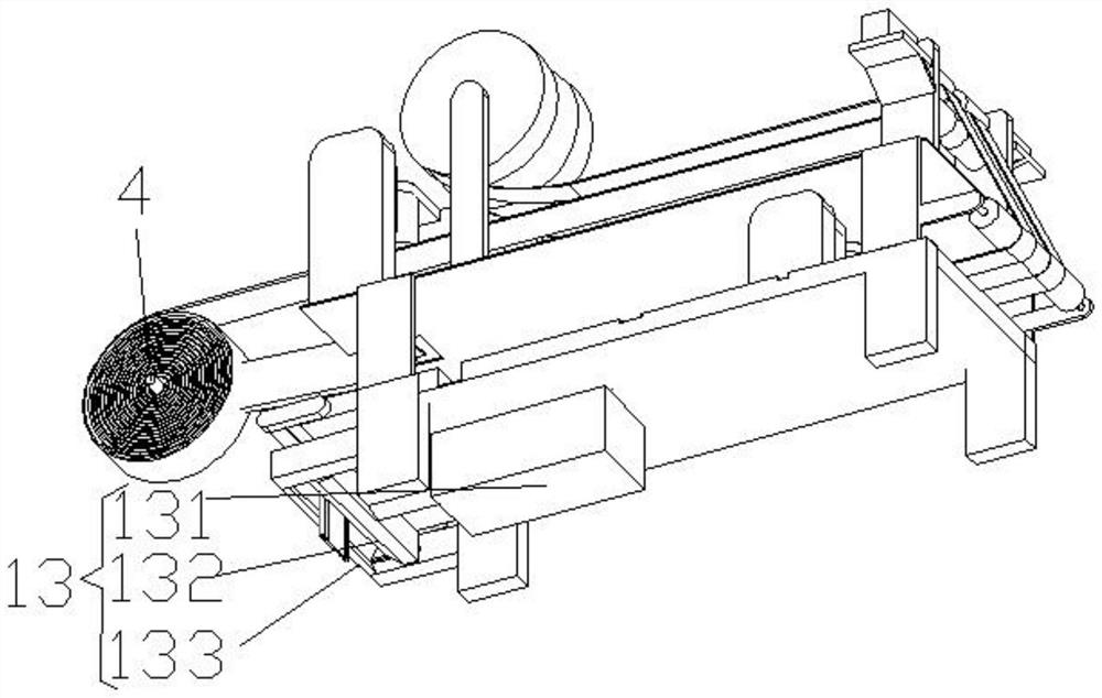 Flexible edge processing equipment for hook-and-loop fastener bandage of medical stretcher and process of flexible edge processing equipment