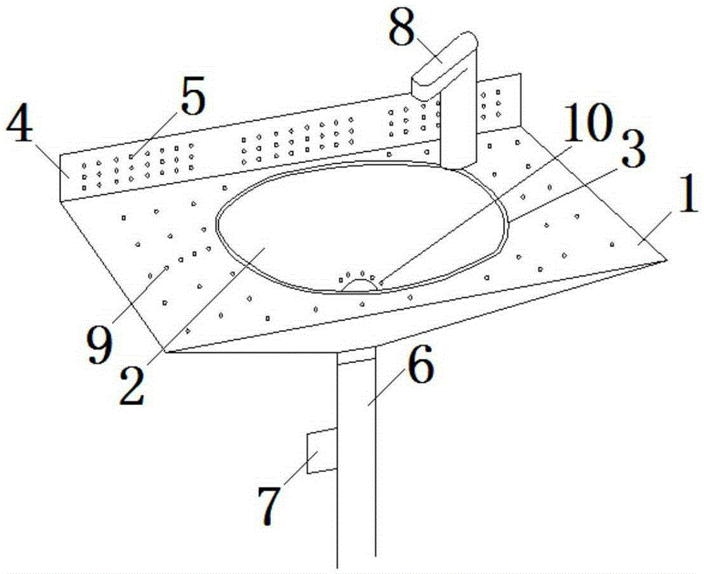 An energy-saving vertical washbasin