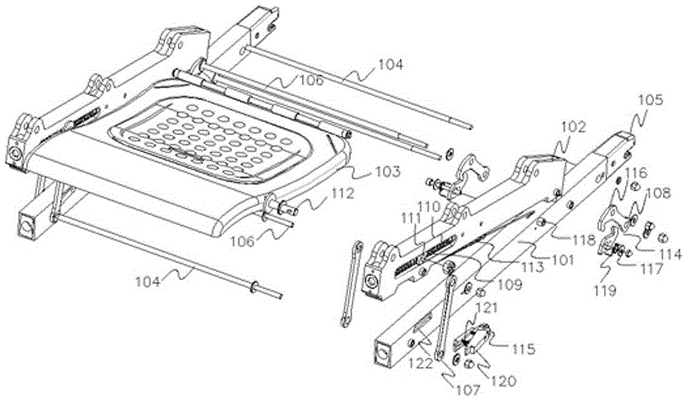 Automobile seat with bidirectional slide bar buffer mechanisms