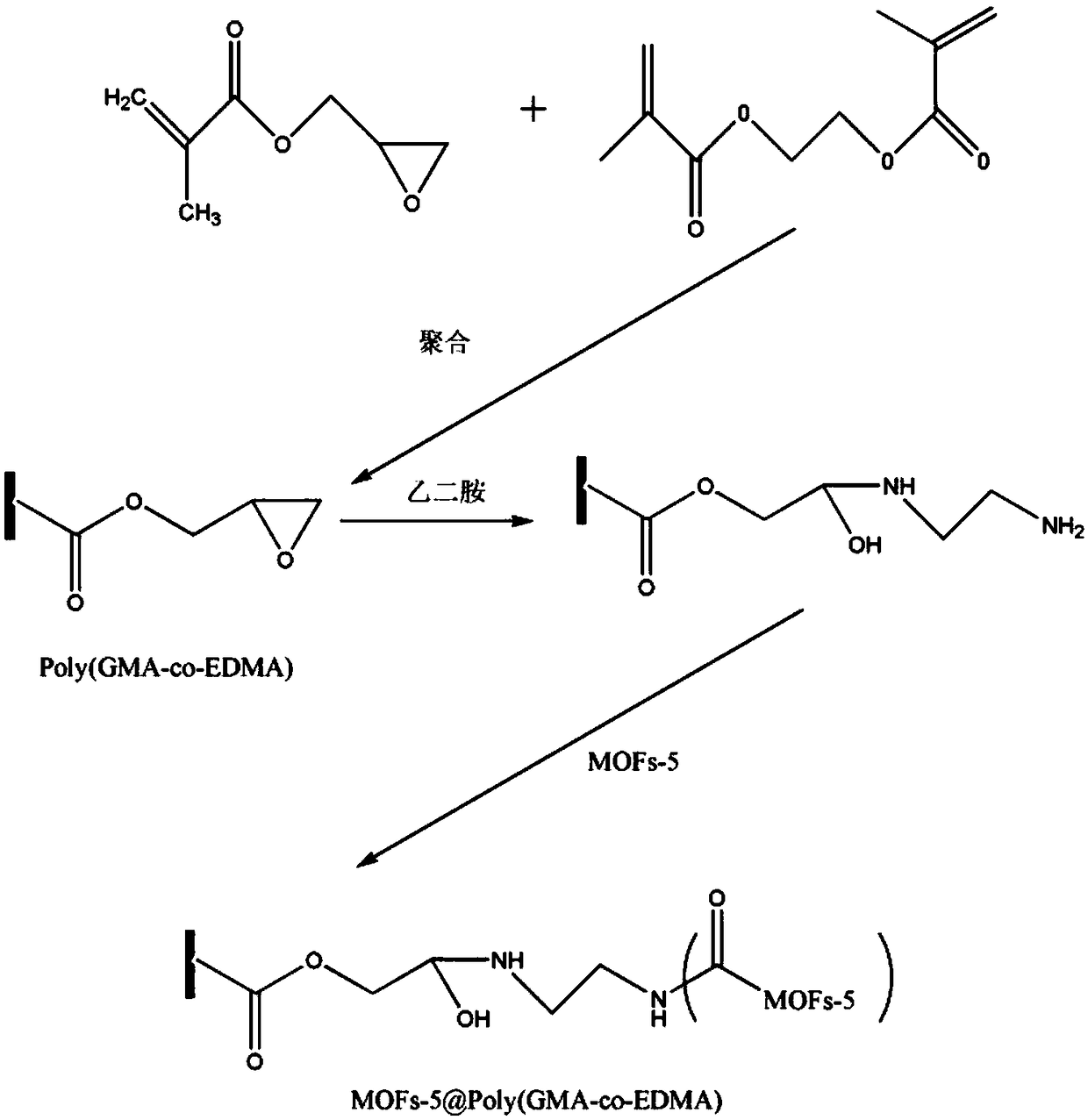 Capillary monolithic column for separating benzologues and preparation method of capillary monolithic column