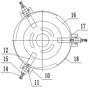 Slot body processing device of brake disc