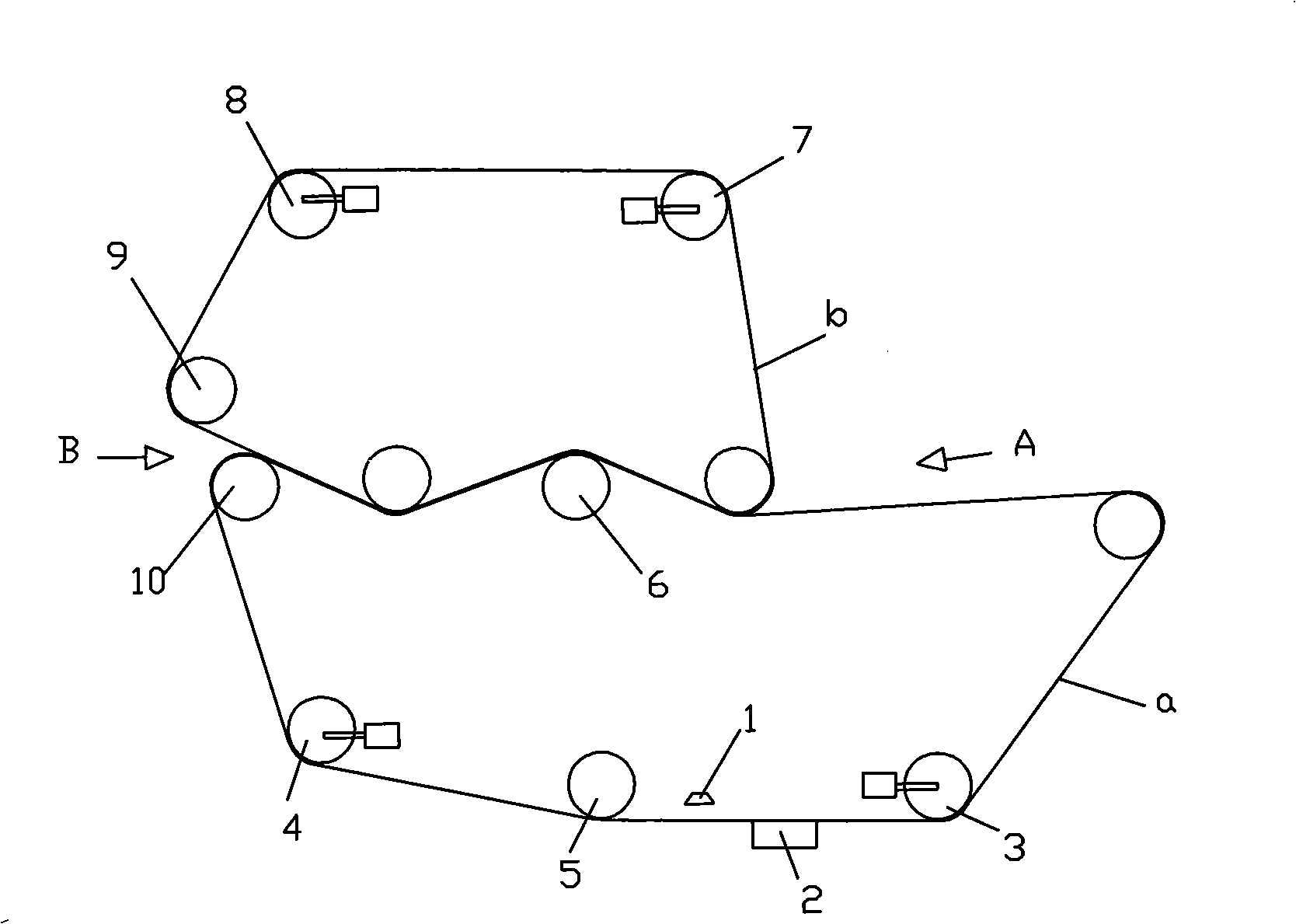 Method for cleaning and regenerating filter belt