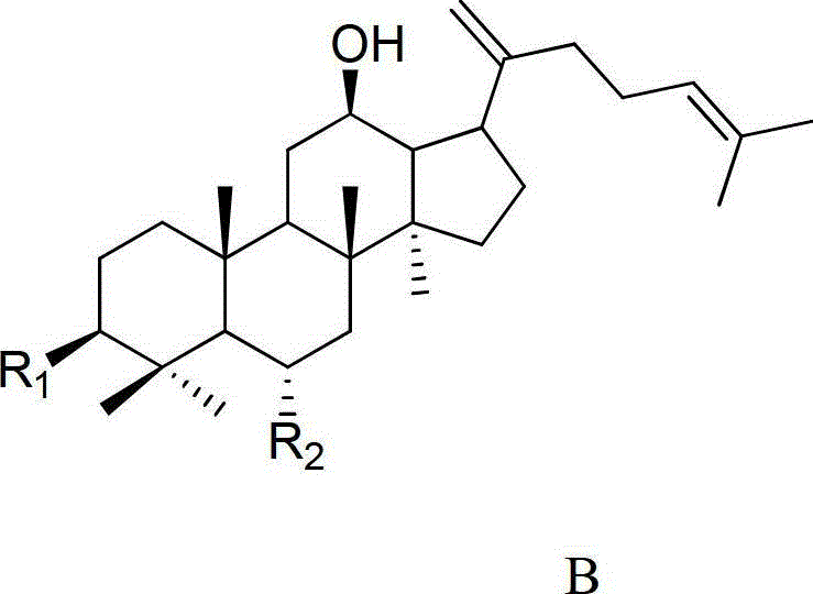 Method for preparing C20 position dehydroxylation dammarane type rare ginsenoside and aglycone thereof