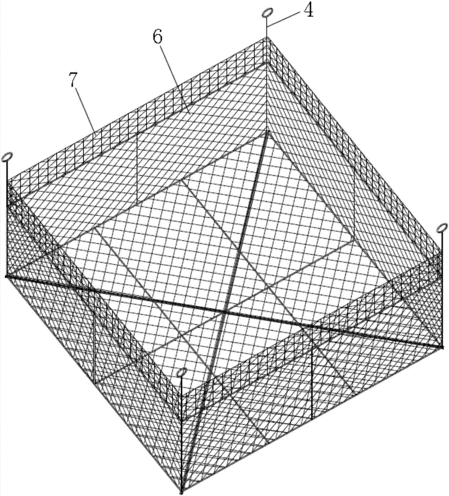 Assembly type supporting piece and cultivation net cage with same