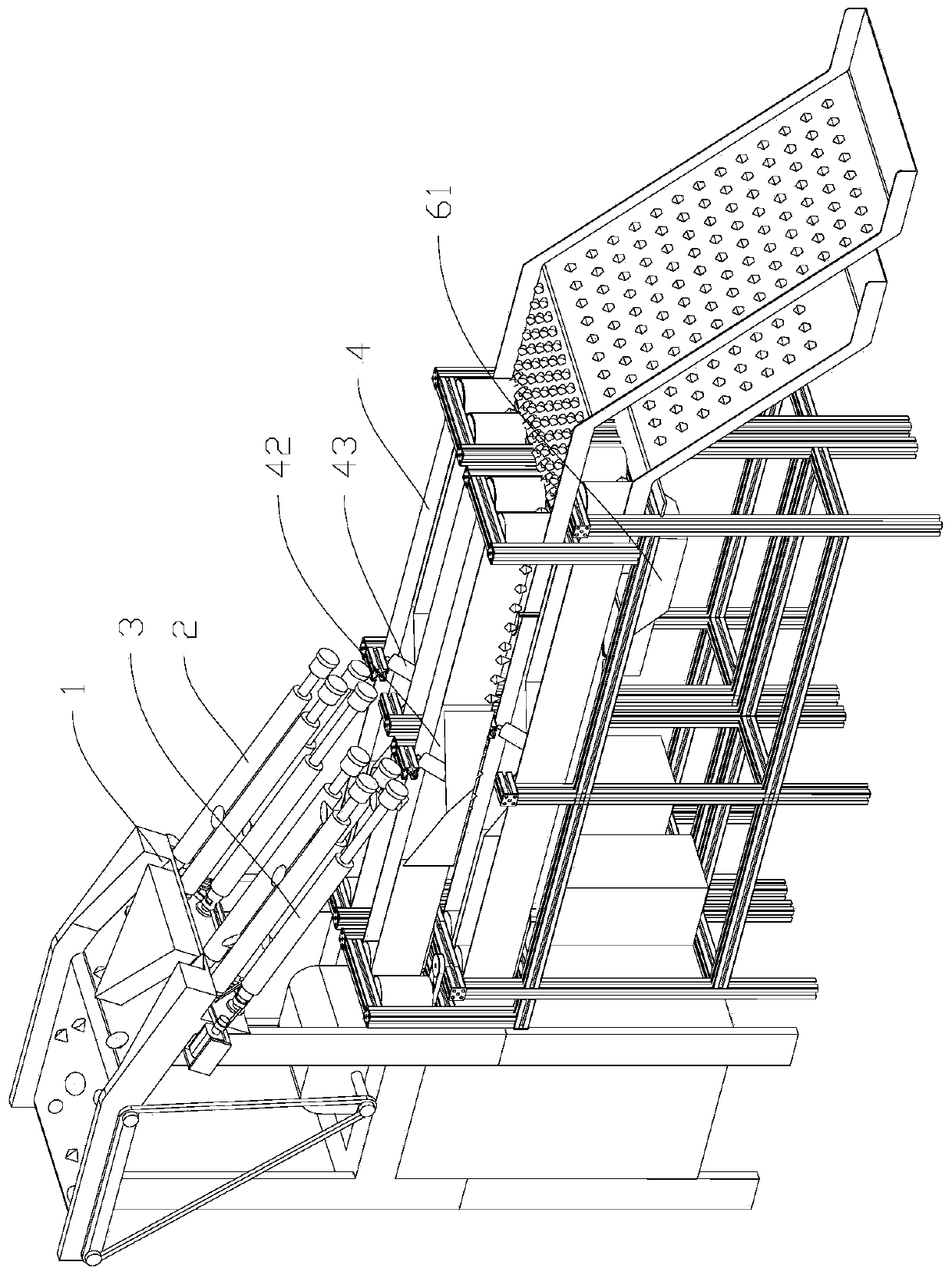 Sorting and tail cutting machine for field snails