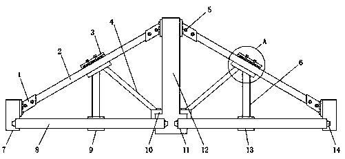 Steel structure roof frame with pressure resistance function