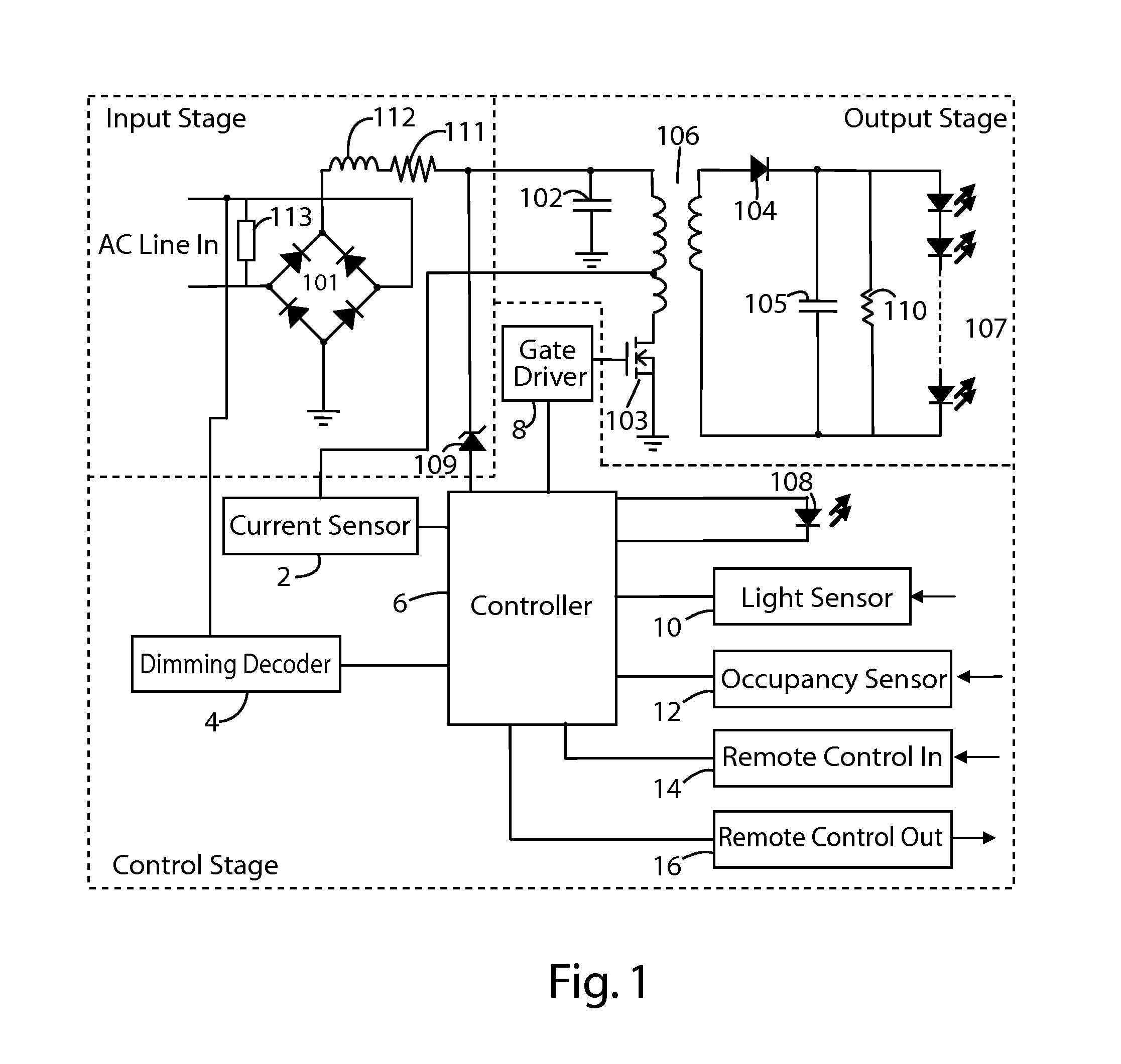 Integrated Electronic Device for Controlling Light Emitting Diodes