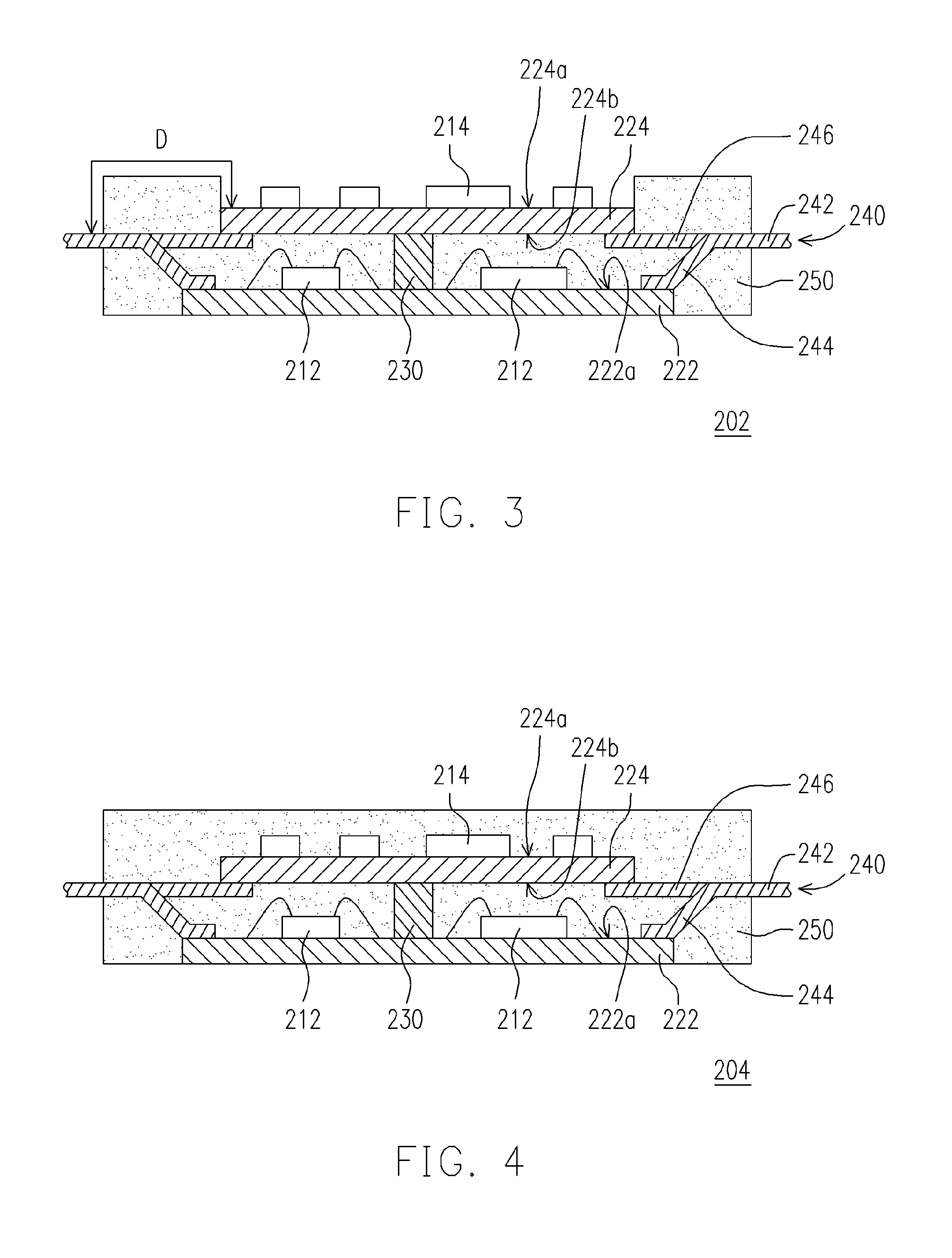 Package with stacked substrates