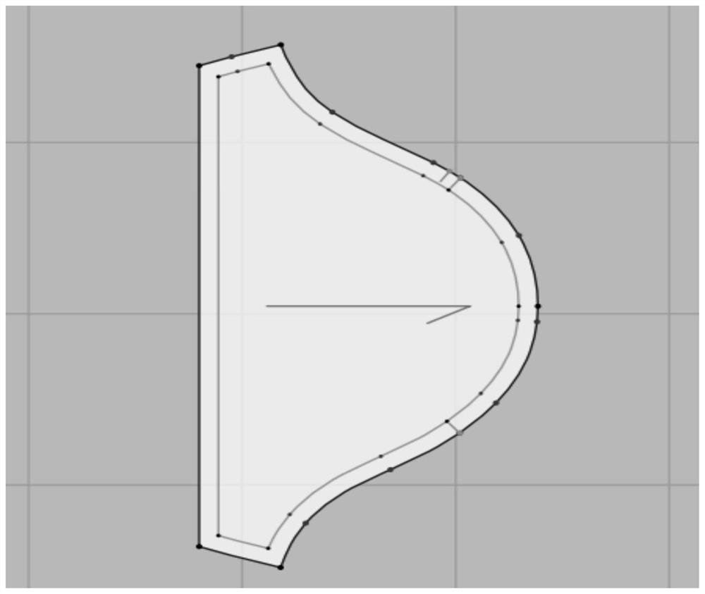 Two-dimensional sample plate line segment offset method based on control point