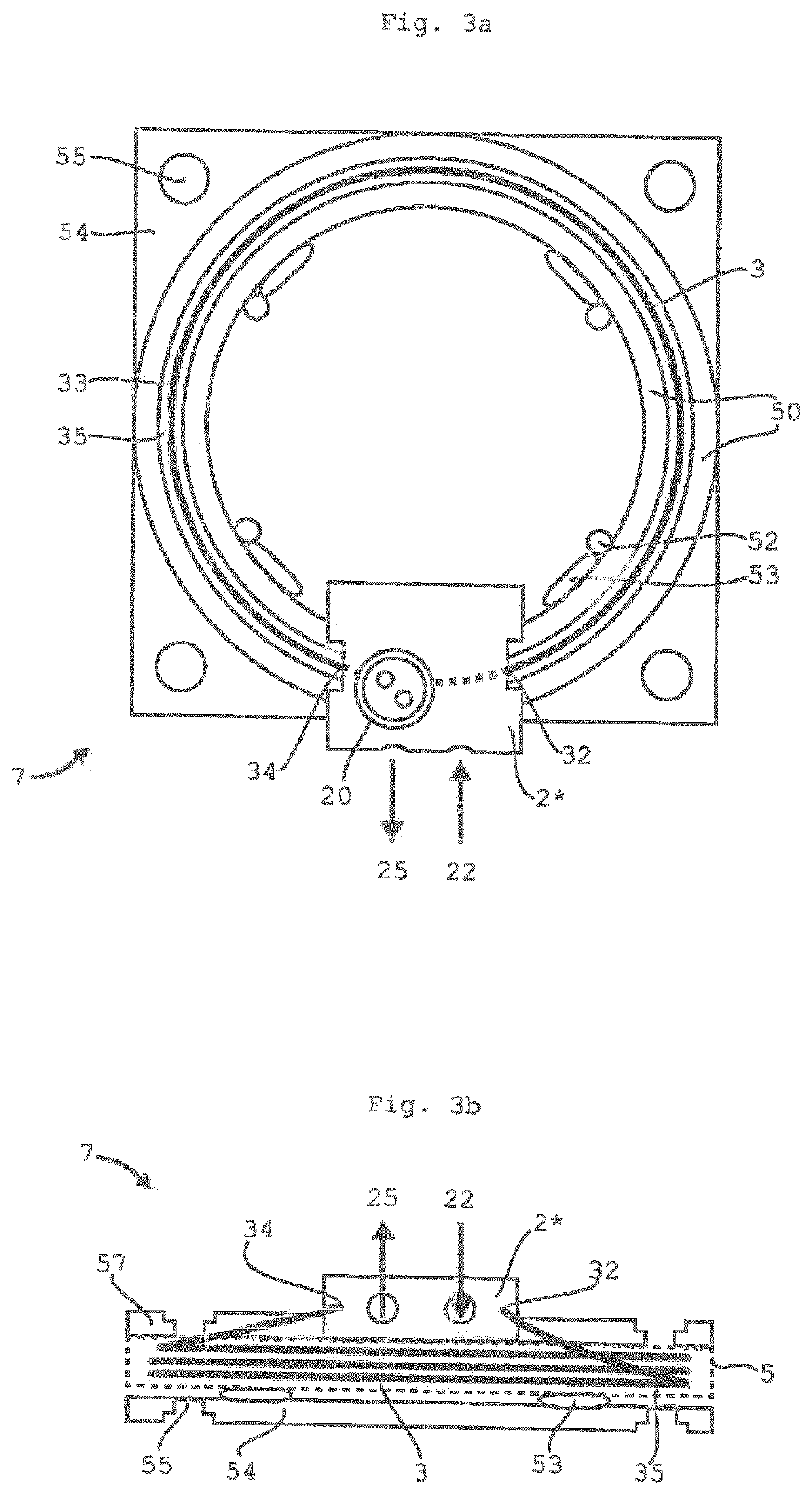 Portable gas analysis device with compact measurement device