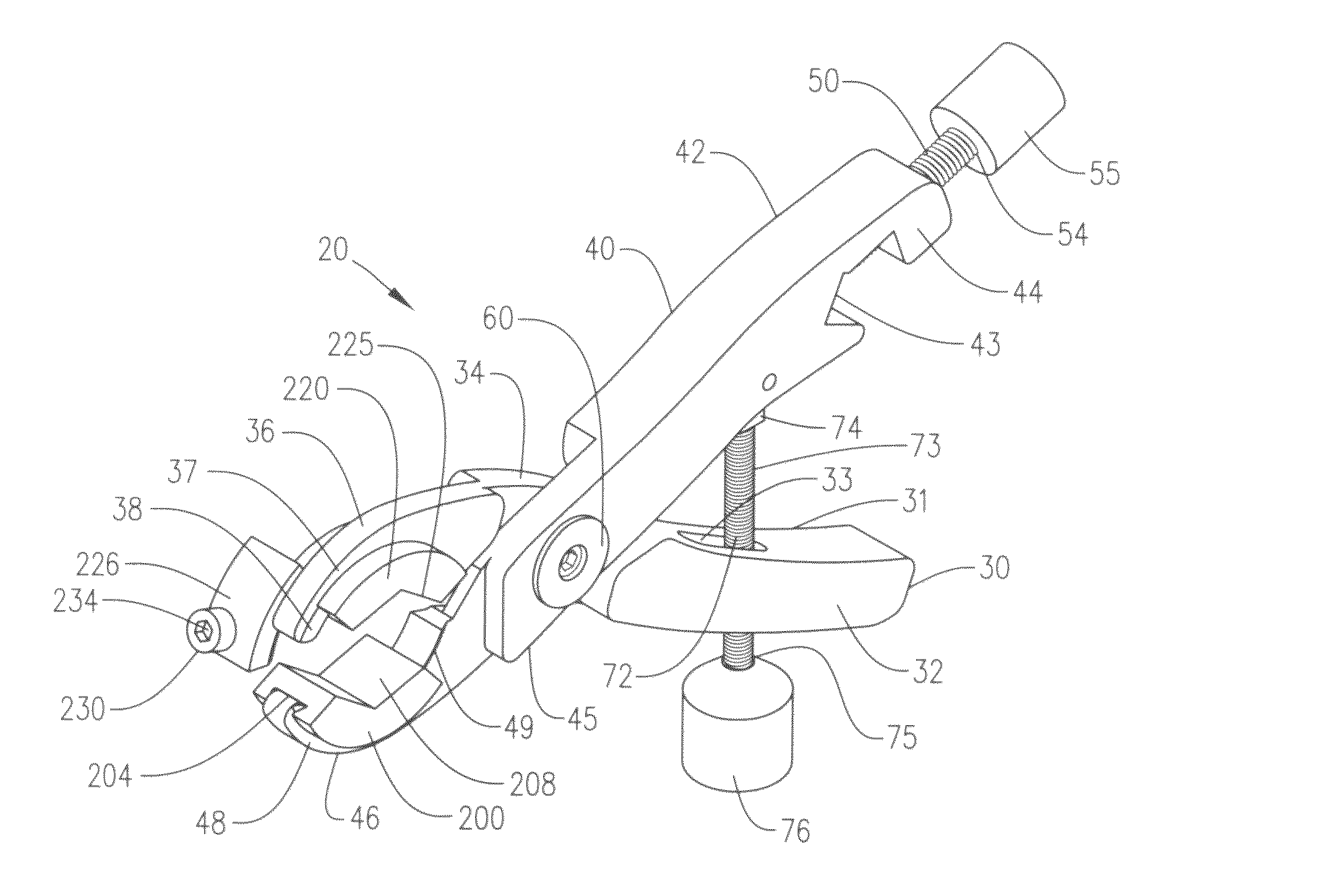 Bone reduction and plate clamp assembly