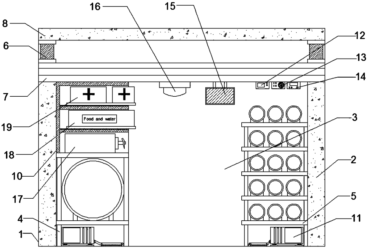 Damping fabricated underground pipe gallery and mounting method