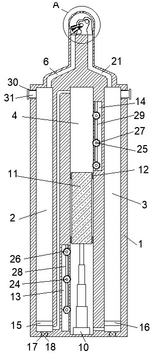 A road bridge multi-axial crack reinforcement device