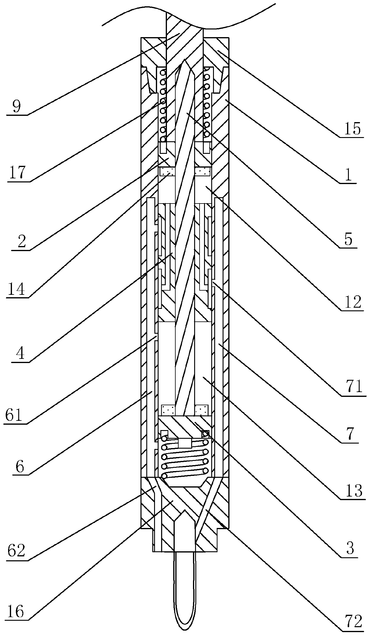 Gun bore inner wall wiping machine