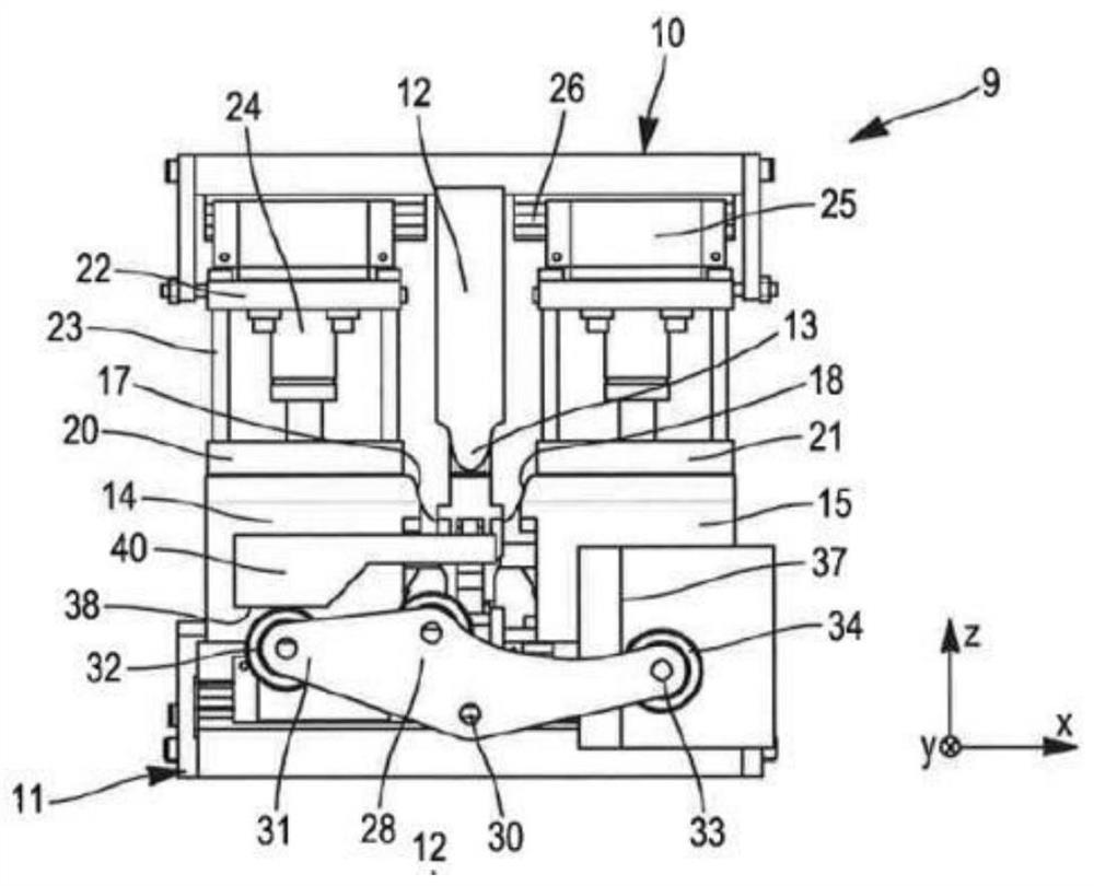 A folding device for forming corrugations in sheet metal