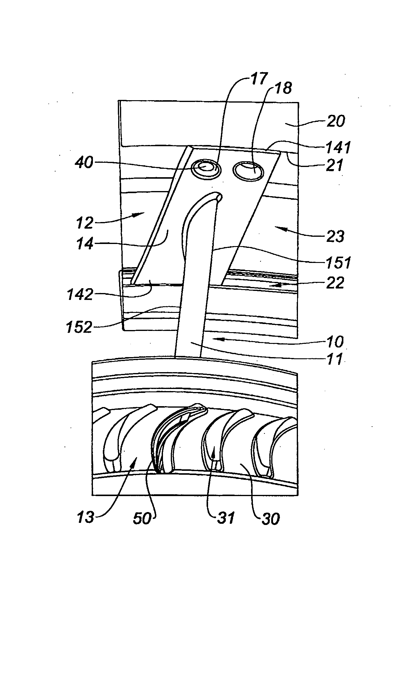 Device for attaching a stator vane to a turbomachine annular casing, turbojet engine incorporating the device and method for mounting the vane