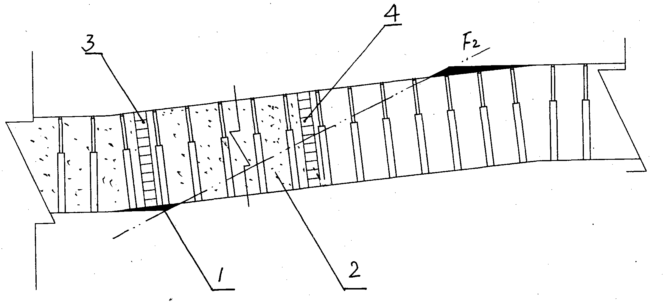 Coal mine up-dip working face slant range paste-like filling method