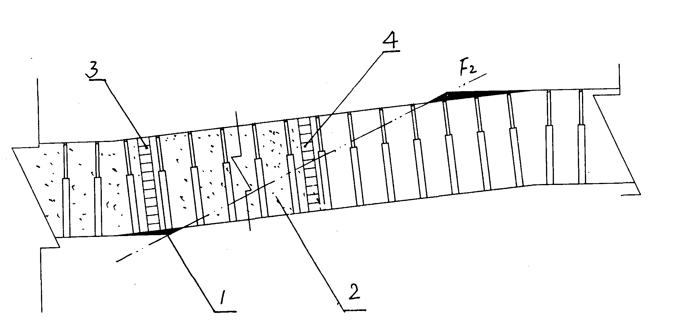 Coal mine up-dip working face slant range paste-like filling method