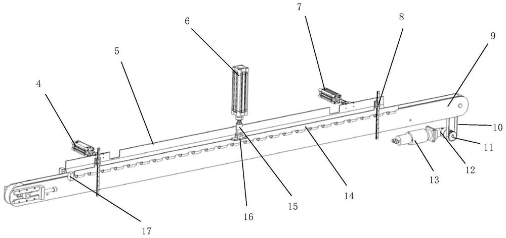 Arrangement device for strip-shaped materials with asynchronous feeding speeds after cutting off