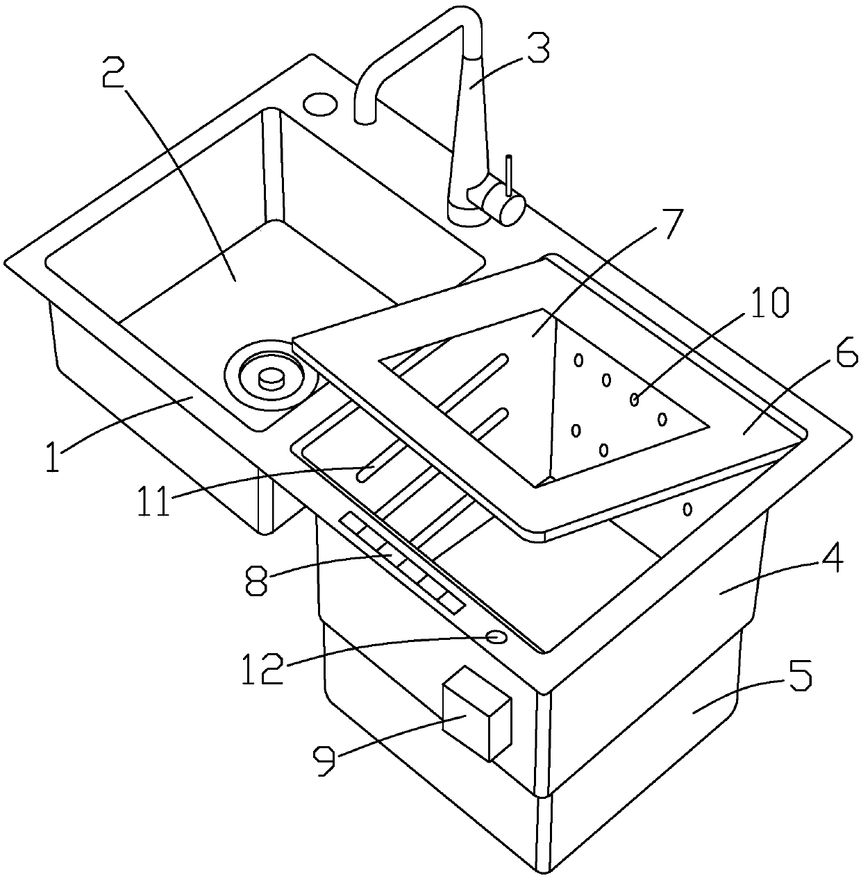 Multifunctional sink type dish washing machine and method