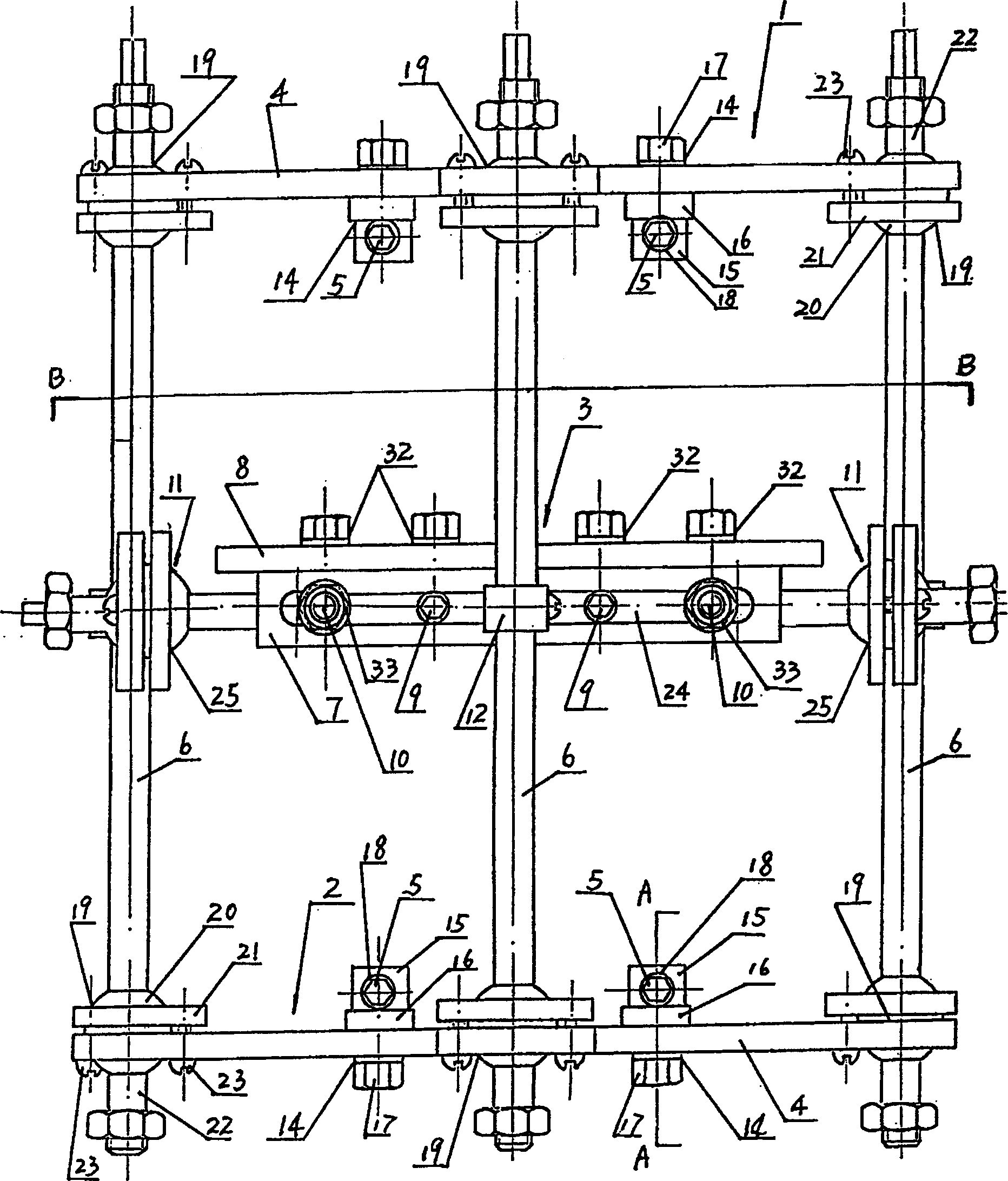 Externally fixing reductor for disclocated vertebral column