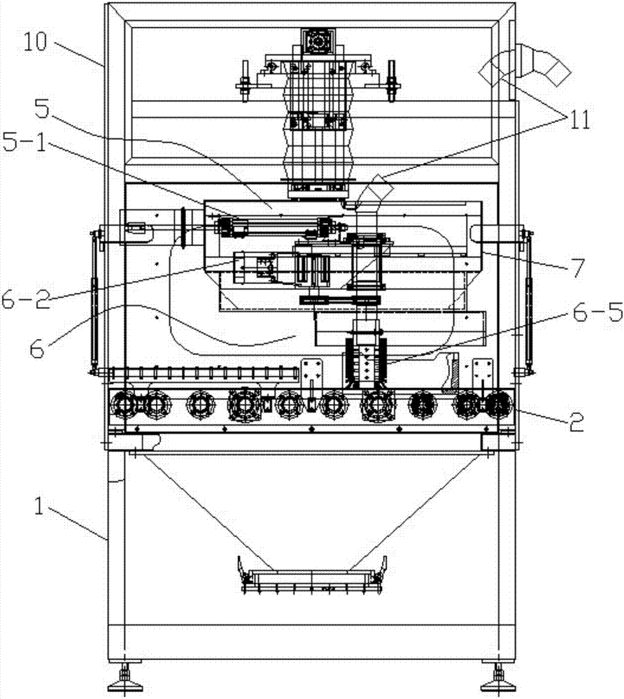 Sagger interior sweeping machine