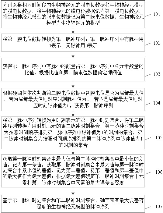 Method and system for converting neuron membrane potential into pulse sequence