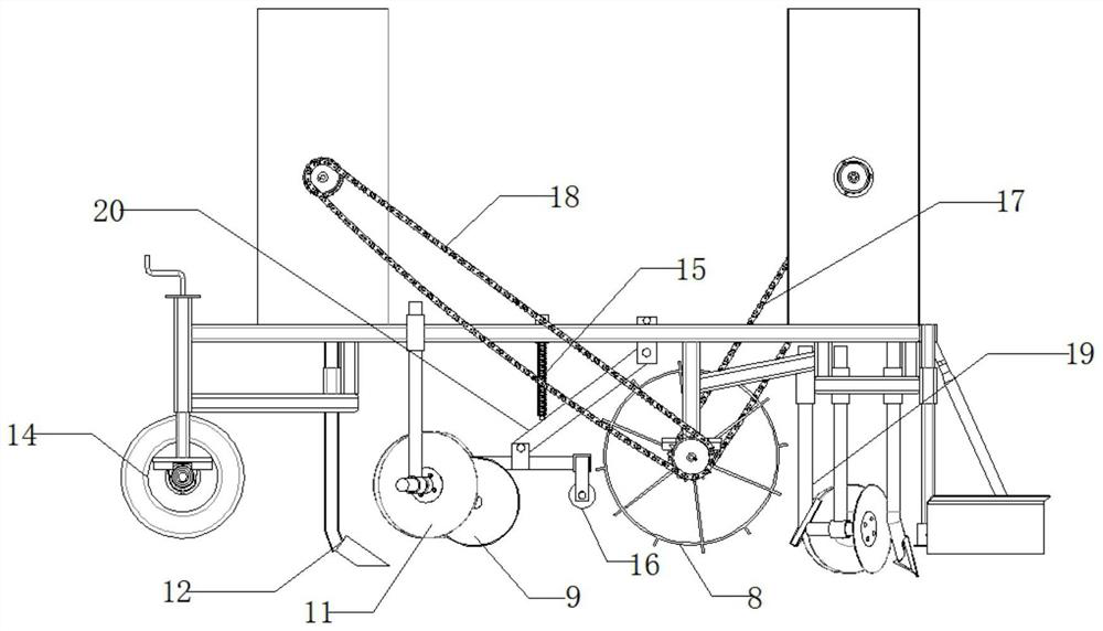 Multifunctional wheat film-side furrow sowing wide precision seeder