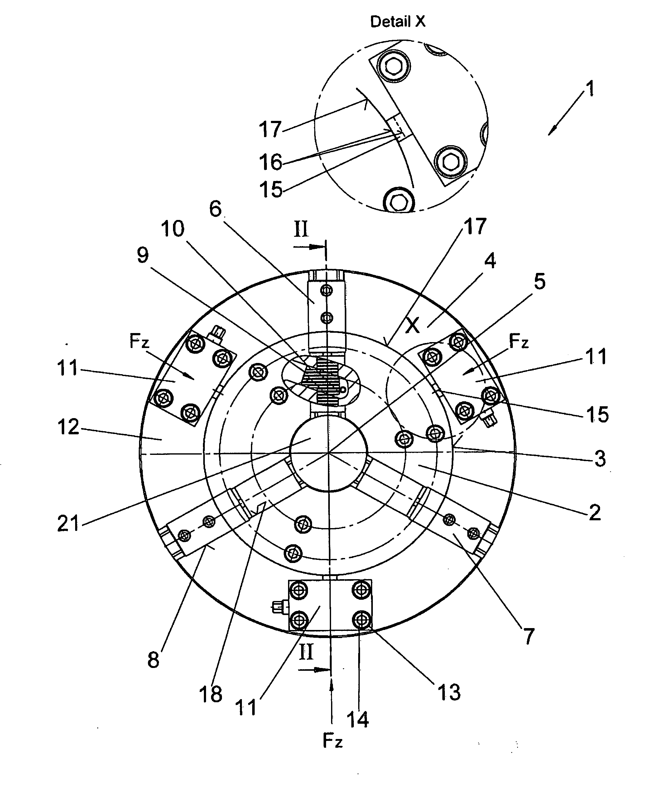 Power operated chuck