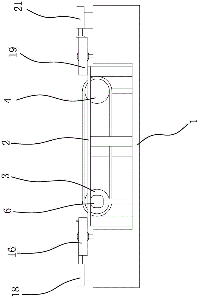 A conveyor line for aging cars