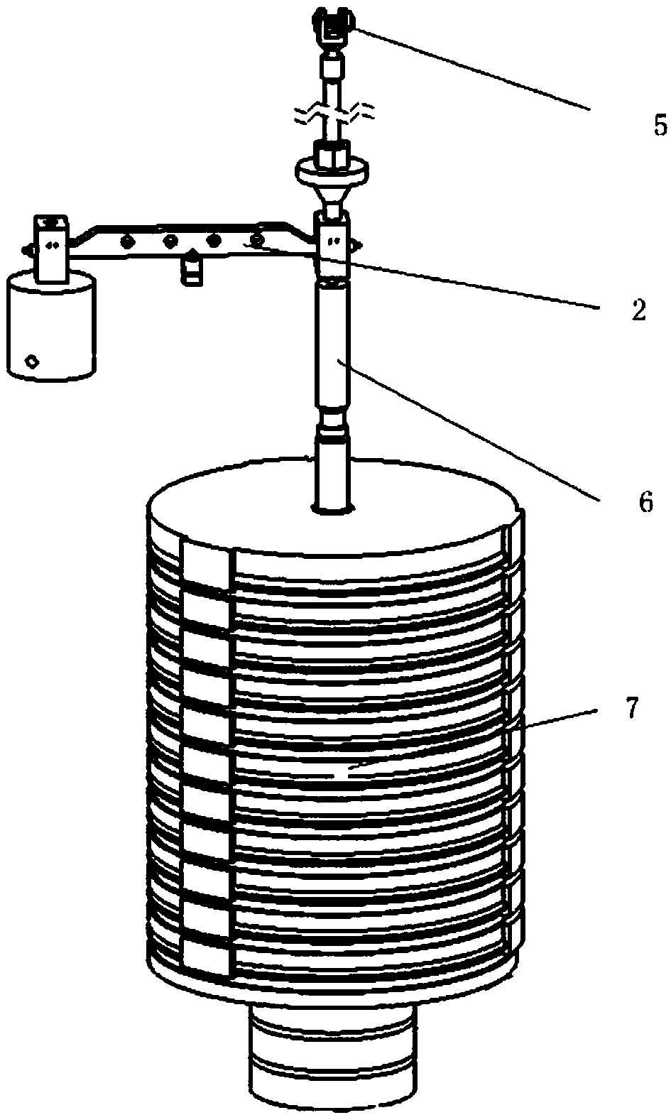 Automatically weight loading tare weight-removing device for electronic hoist scale