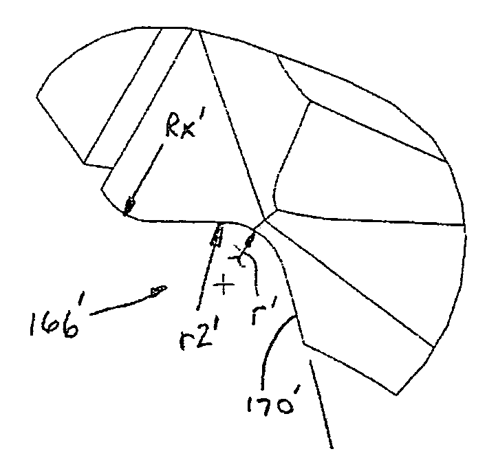 Drill insert geometry having V-notched web