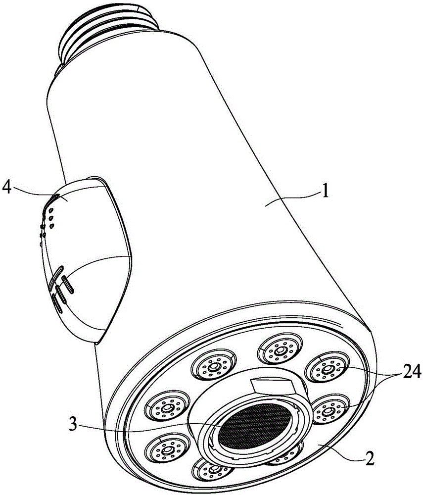 Bunchy fine water outlet shower head structure