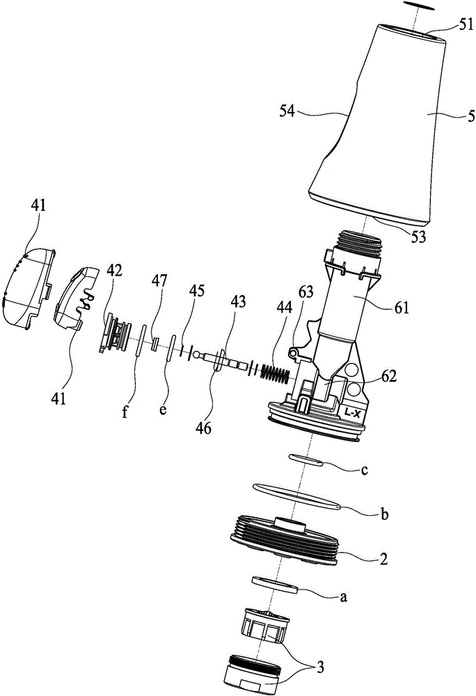 Bunchy fine water outlet shower head structure