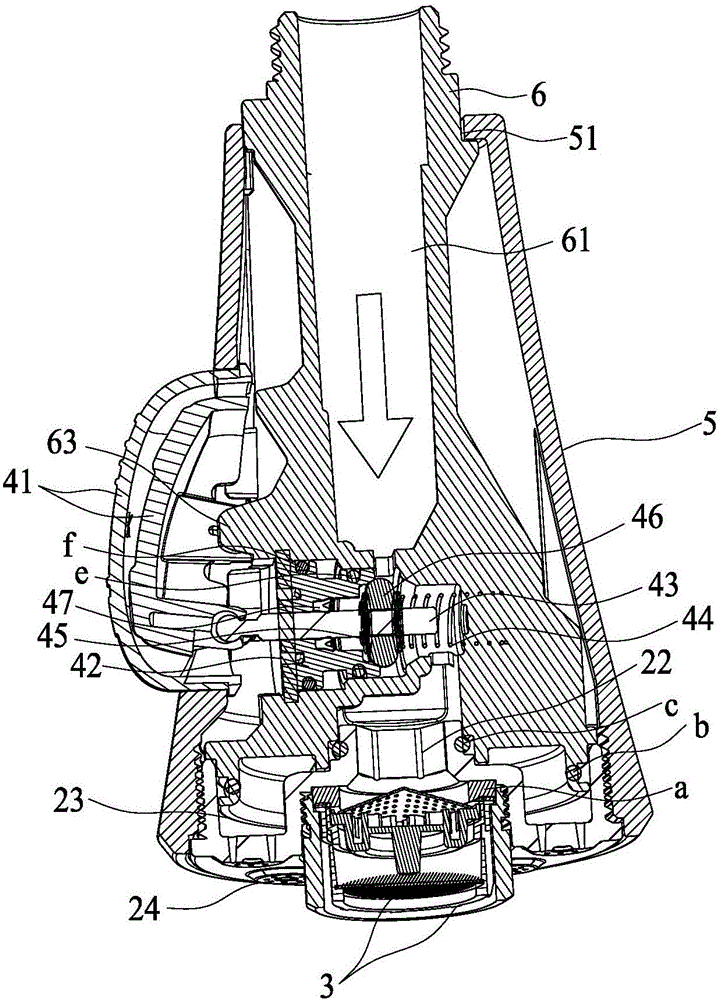 Bunchy fine water outlet shower head structure