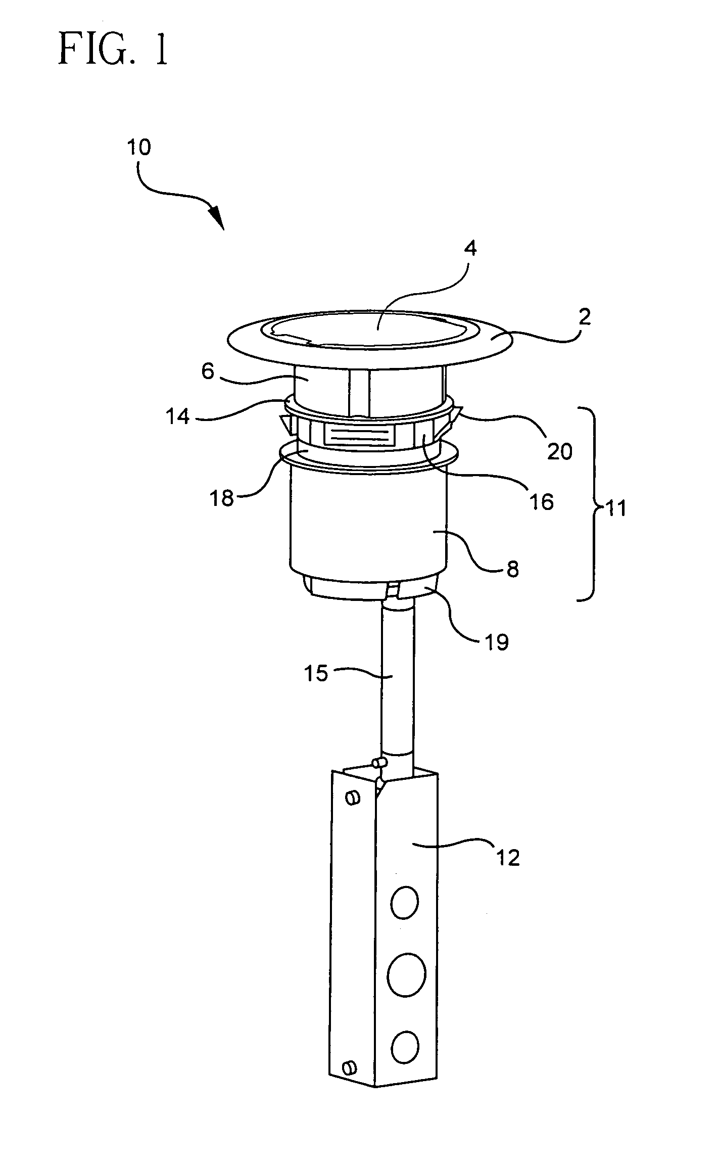 Flush poke-through fitting