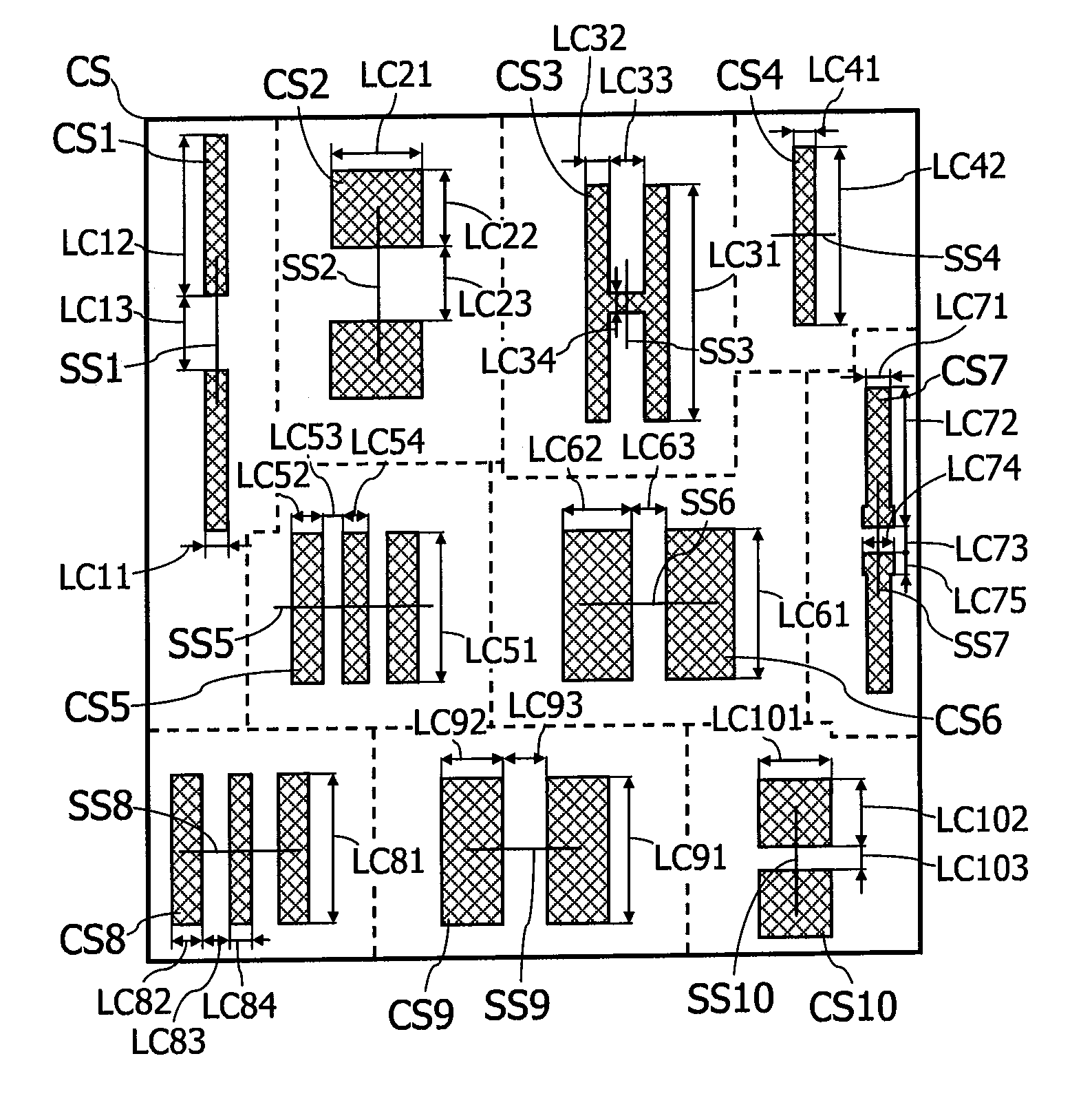 Method for the real-time monitoring of integrated circuit manufacture through localized monitoring structures in opc model space