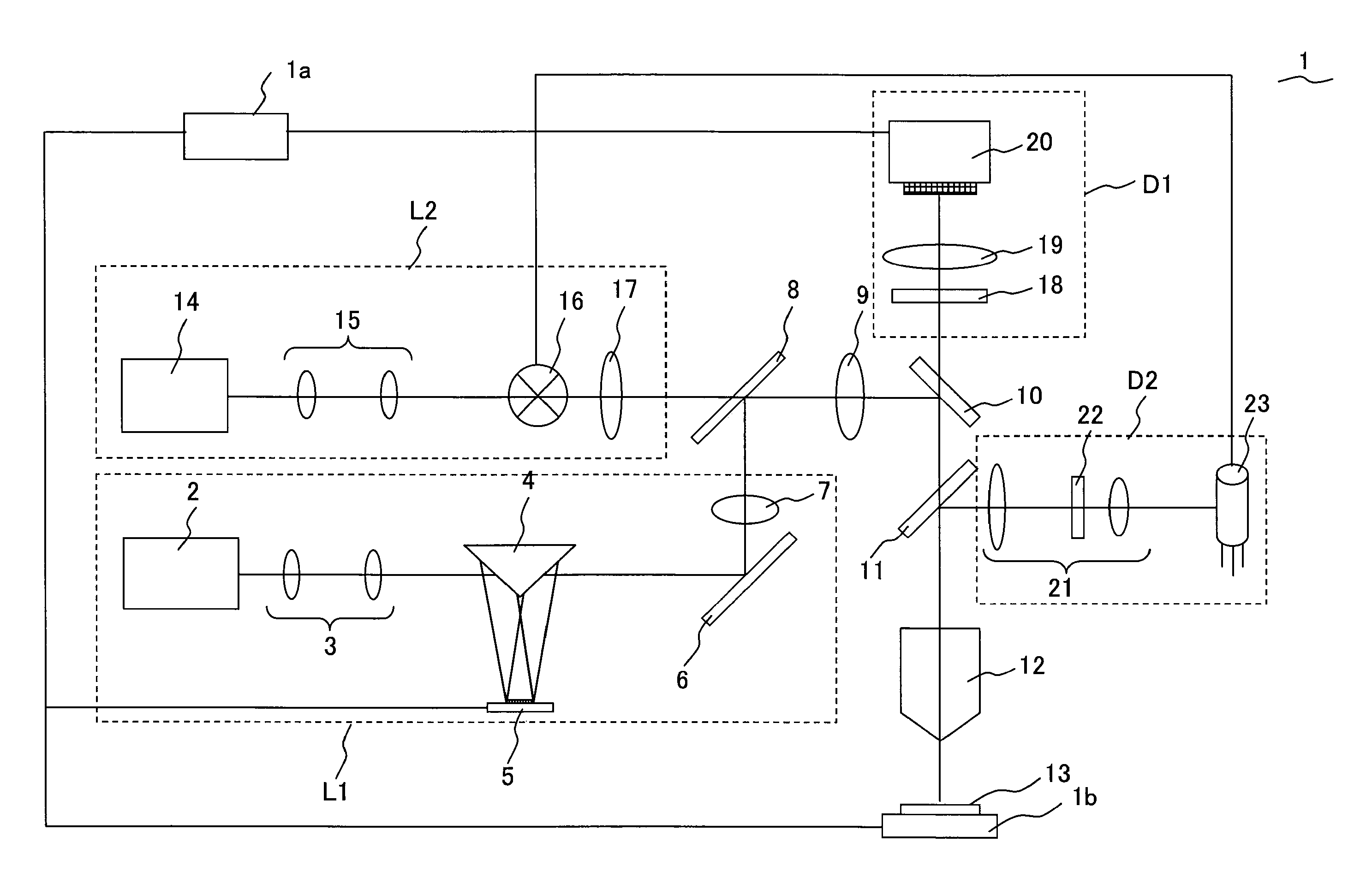 Laser microscope using phase-modulation type spatial light modulator