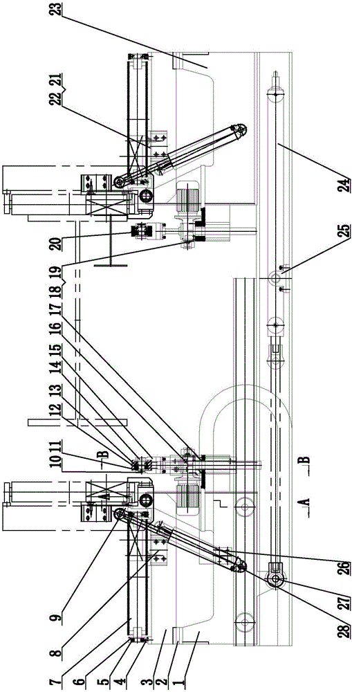 H-steel pre-assembling mechanism