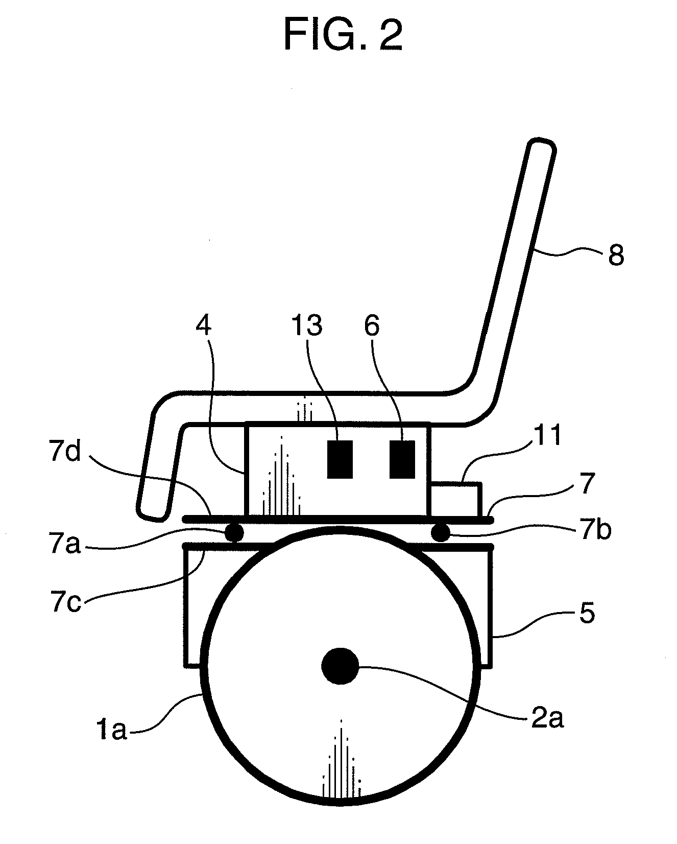 Inverted two-wheel guided vehicle and control method therefor