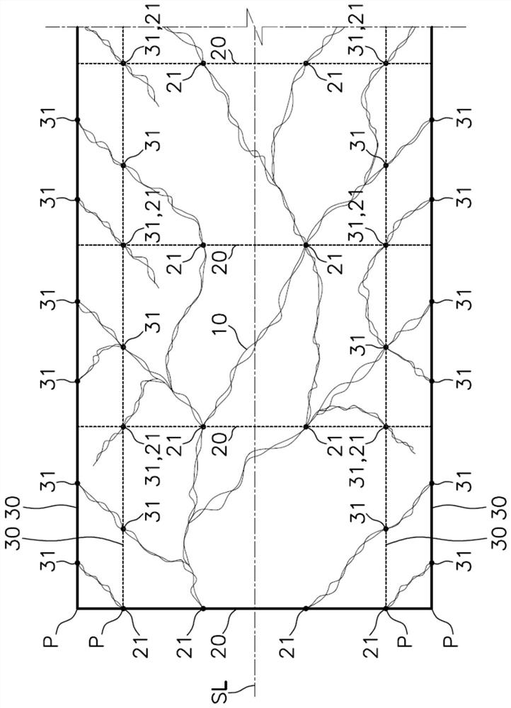 Cuttable cladding panel with a matching pattern, use and manufacturing method thereof